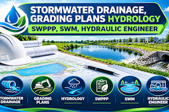 do stromwater drainage, grading plans hydology swppp, swm, hydraulic engineer