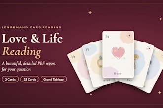 give you a detailed lenormand love and life reading