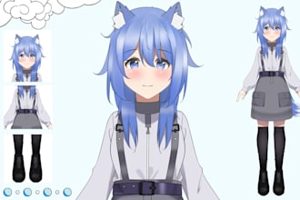 create a live2d vtuber model and rigging