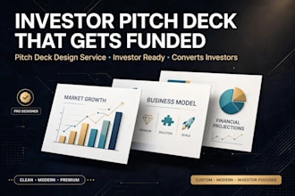 design modern pitch deck presentation and brand kit in canva