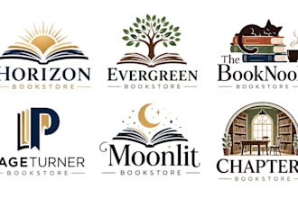 design a professional book, library, publishing, reading, bookstore logo