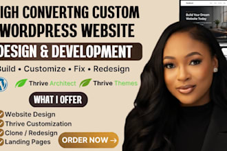 design, build, fix and customize responsive wordpress thrive architect web sites