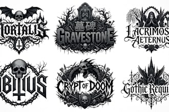 design funeral doom, death doom and gothic metal band logo