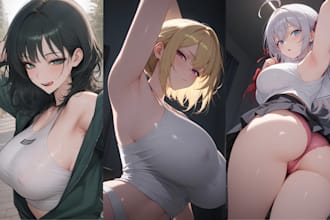 create a unique anime oc with ai artwork