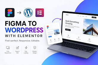 figma to elementor wordpress website design psd to wordpress html to wordpress