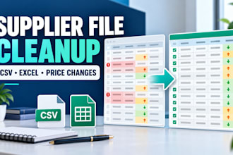 clean and compare your supplier CSV or excel price lists