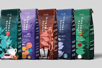 convert pouch packaging to dieline and print ready artwork