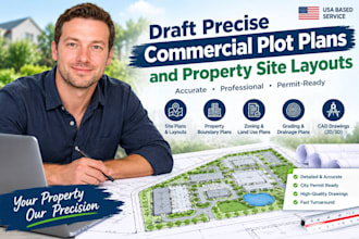 draft precise commercial plot plans and property site layouts