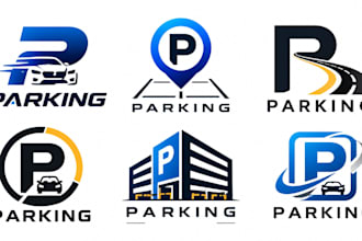 design a professional car park, automotive, transportation, vehicle parking logo