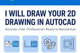 do 2d autocad drawings by an engineer