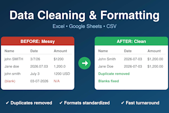 clean, organize, and standardize your messy data