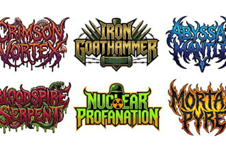 design blackened death, war metal and brutal death band logo