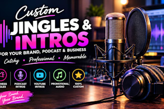 create a catchy jingle, business intro, or podcast intro with female vocal
