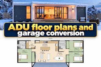 draft texas backyard adu floor plans and garage conversion city permit drawings