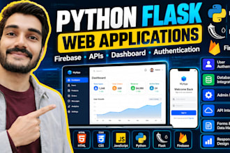 build python flask web apps with firebase and API integration