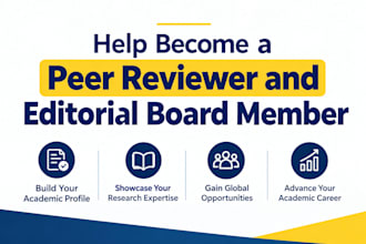 help you become a reviewer or editorial board member