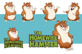 draw an eyecatchy mascot, animal cartoon character