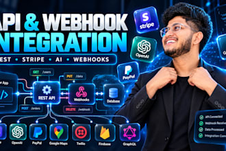 integrate rest api and webhook into your web or mobile app