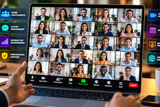 attend your zoom with 20 participants with webcam