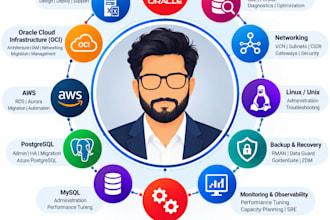 install, configure, migrate and manage oracle and postgresql databases