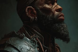 create a dark grimdark fantasy character illustration for you