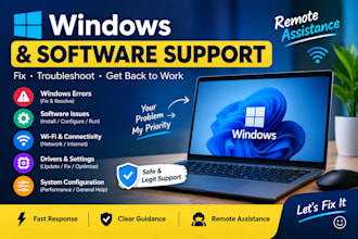 troubleshoot and fix windows computer software issues remotely