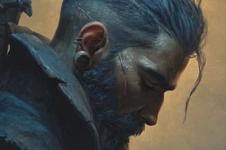 create striking dark fantasy and grimdark character art
