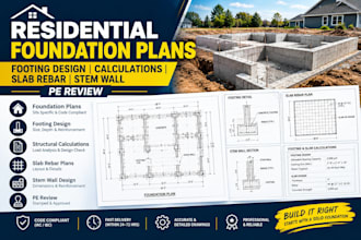residential foundation plans footing design calculations slab rebar stem wall pe
