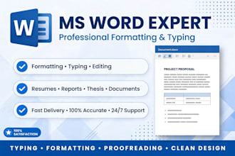type and format ms word document