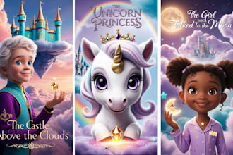 illustrate children story book, book illustration, watercolor and book cover