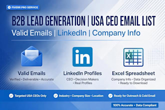 do b2b lead generation usa ceo email list with snov io linkedin