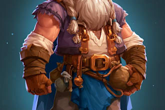 draw 2d game character illustration