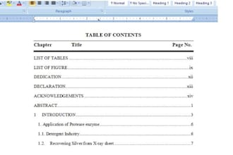 format word document and create automatic table of contents