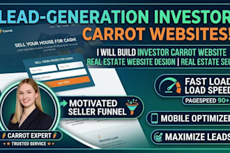 design or redesign high converting investor carrot website for real estate