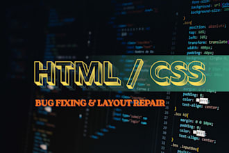 fix HTML CSS layout and spacing bugs professionally