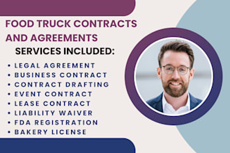 write food truck vendor contract, event vendor agreement and catering agreement