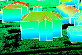 process lidar data and create 3d models and digital twin