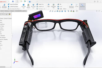 design raspberry pi smart glasses wearable enclosure camera mount solidworks cad