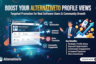 increase alternativeto profile views with targeted audience promotion