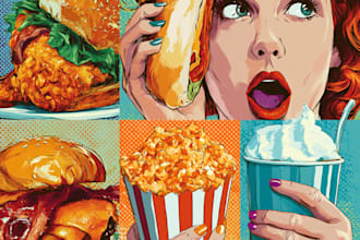 food pop art of your food pop art