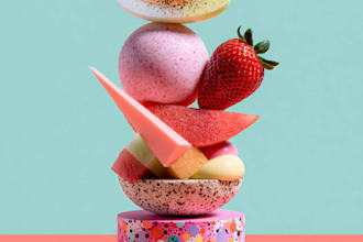food pop art illustrations