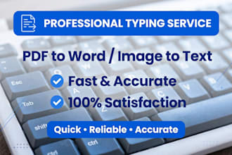 do accurate typing data entry pdf to word image to text