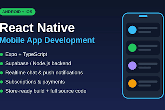develop a react native mobile app with expo and supabase
