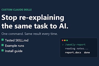 build a custom claude skill that automates your weekly task