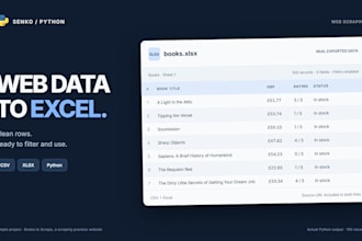 build a python web scraper that exports clean excel or CSV data