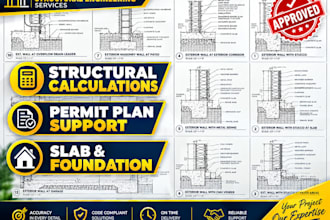 certified engineer pe seal structural load calculation slab basement icf redline