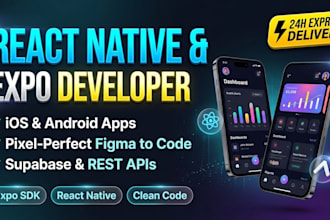 be your react native expo developer for mobile app