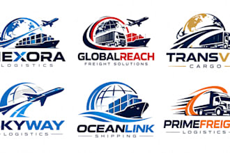 design a professional, freight, shipping, logistics, transportation cargo logo