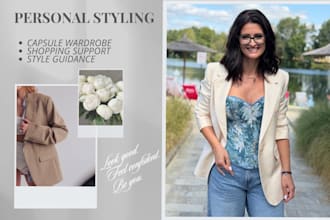 create a personalized capsule wardrobe and styling plan