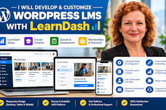 develop and customize wordpress learndash learning management system